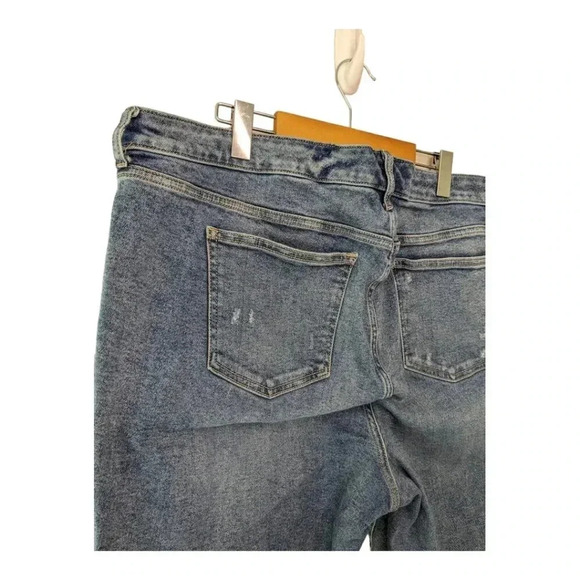 Torrid Denim Womens Plus Size 22T Blue Distressed Ripped Mid-rise Skinny Jeans - Picture 8 of 14